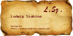 Ludwig Szabina névjegykártya